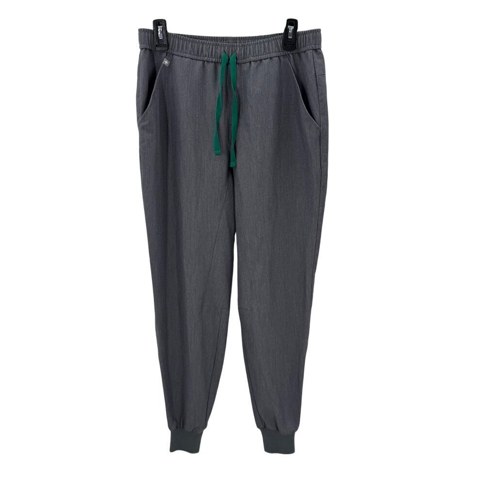 Figs Technical Collection Grey Jogger Scrub Pants Womens M Elastic Waist